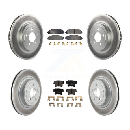 Front Rear Coated Disc Brake Rotors Ceramic Pad Kit For Dodge Charger With Police Package KGT-100765