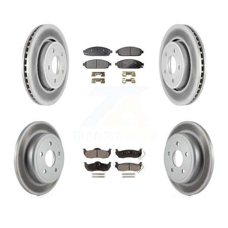 Front Rear Coated Disc Brake Rotors And Ceramic Pad Kit For Jeep Grand Cherokee Commander KGT-100766