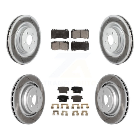 Front Rear Coat Brake Rotors Ceramic Pad Kit For 15 Dodge Charger R T Scat Pack with 6.4L KGT-100770