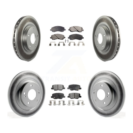 Front Rear Coated Disc Brake Rotor And Ceramic Pad Kit For Mitsubishi RVR Outlander Sport KGT-100779