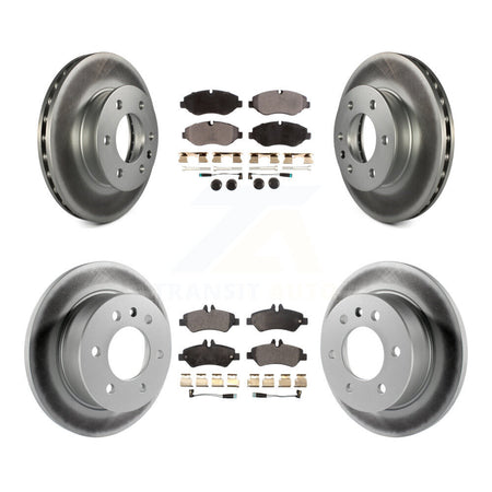 Front Rear Coated Disc Brake Rotors Ceramic Pad Kit For Sprinter 2500 Mercedes-Benz Dodge KGT-100782
