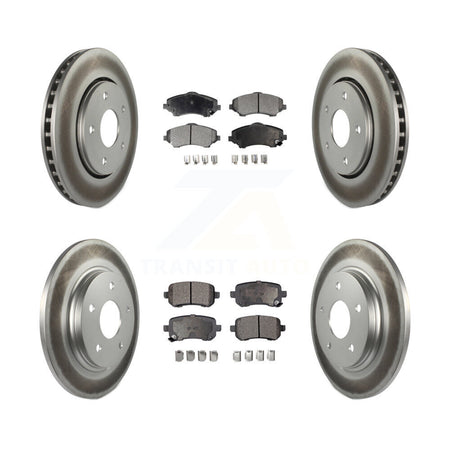 Front Rear Coat Brake Rotor Ceramic Pad Kit For Dodge Grand Caravan Journey Chrysler Town KGT-100783