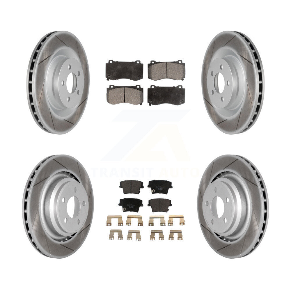 Front Rear Coat Brake Rotors Ceramic Pad Kit For 15 Dodge Charger R T Scat Pack with 6.4L KGT-100787