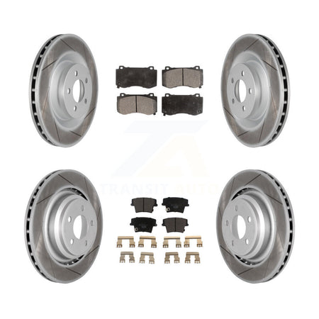 Front Rear Coat Brake Rotors Ceramic Pad Kit For 15 Dodge Charger R T Scat Pack with 6.4L KGT-100787