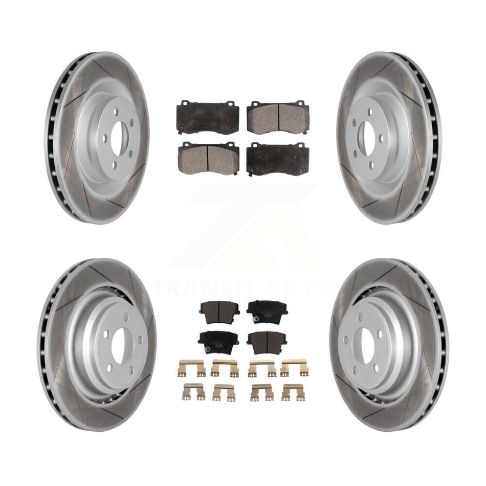 Front Rear Coat Brake Rotors Ceramic Pad Kit For 15 Dodge Charger R T Scat Pack with 6.4L KGT-100787