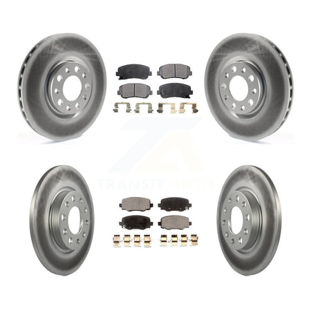 Front Rear Coated Disc Brake Rotors And Ceramic Pads Kit For Chrysler 200 KGT-100798