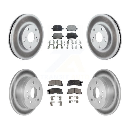 Front Rear Coated Disc Brake Rotors & Ceramic Pad Kit For Toyota Camry Solara Lexus ES300 KGT-100804