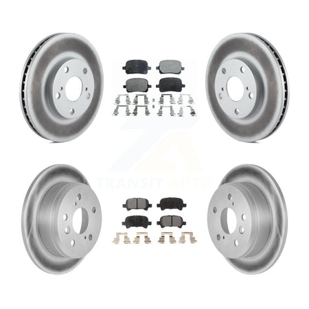 Front Rear Coated Disc Brake Rotors And Ceramic Pads Kit For Toyota Camry Solara KGT-100805