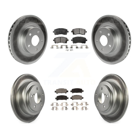 Front Rear Coated Disc Brake Rotors And Ceramic Pads Kit For Subaru Forester Impreza KGT-100828