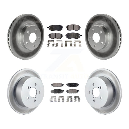 Front Rear Coated Disc Brake Rotors And Ceramic Pads Kit For 2005 Subaru Legacy i/Limited KGT-100833