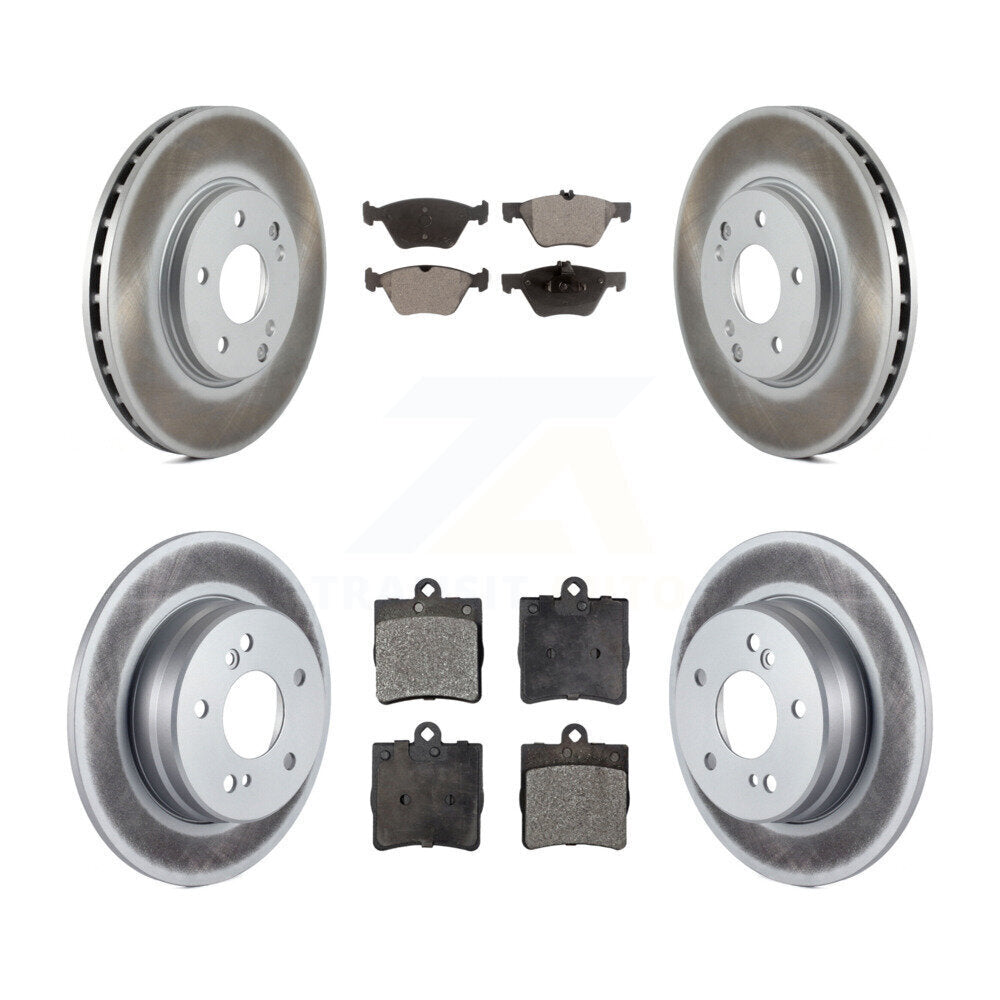 Front Rear Coated Brake Rotor Ceramic Pad Kit For Chrysler Crossfire Mercedes-Benz SLK320 KGT-100848