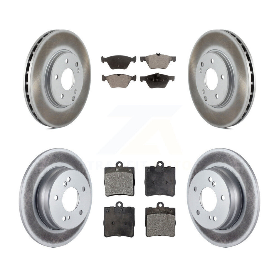 Front Rear Coated Brake Rotor Ceramic Pad Kit For Chrysler Crossfire Mercedes-Benz SLK320 KGT-100848