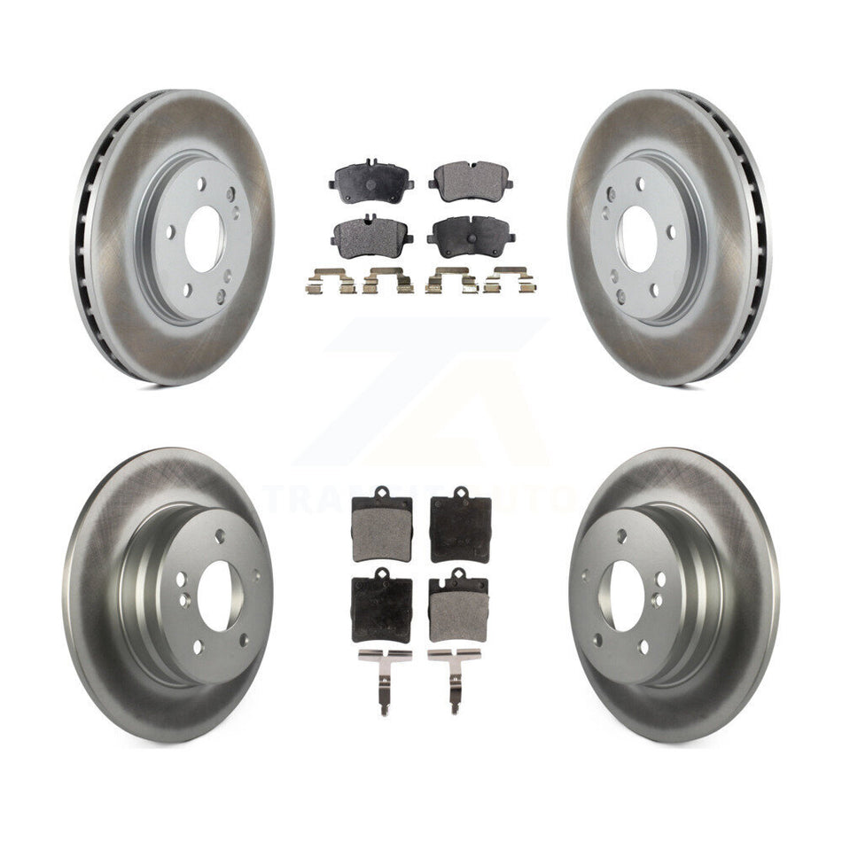 Front Rear Coated Brake Rotor & Ceramic Pad Kit For Mercedes-Benz C280 C240 CLK350 CLK320 KGT-100849