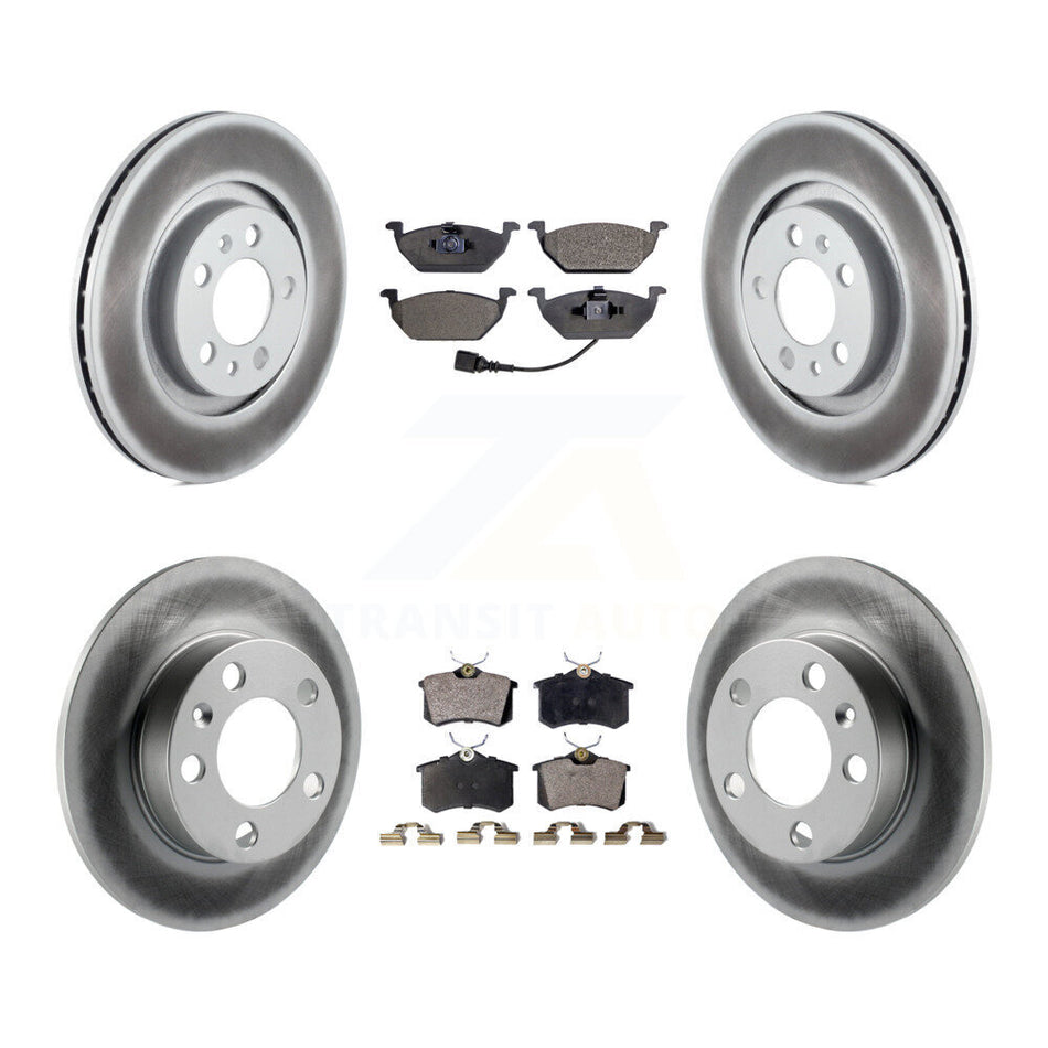 Front Rear Coated Disc Brake Rotors Ceramic Pad Kit For Volkswagen Jetta Golf City Beetle KGT-100851