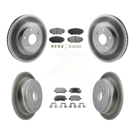 Front Rear Coated Disc Brake Rotors And Ceramic Pads Kit For 2002-2004 Honda Odyssey KGT-100859
