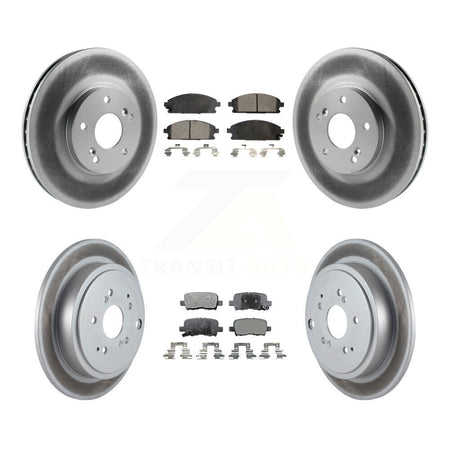 Front Rear Coated Disc Brake Rotors And Ceramic Pads Kit For 2003-2006 Acura MDX KGT-100860