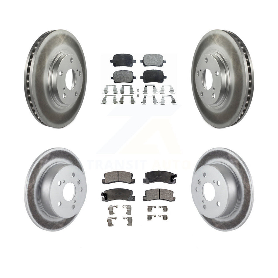 Front Rear Coated Disc Brake Rotors And Ceramic Pads Kit For 1999-2001 Lexus RX300 AWD KGT-100865
