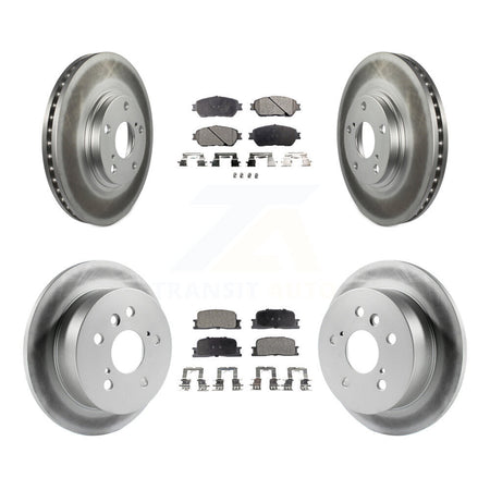 Front Rear Coated Disc Brake Rotors And Ceramic Pads Kit For 2004-2006 Lexus ES330 KGT-100866