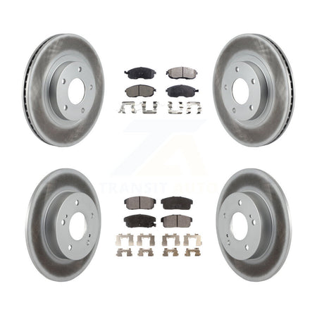 Front Rear Coated Disc Brake Rotors And Ceramic Pads Kit For Nissan Maxima INFINITI I35 KGT-100888
