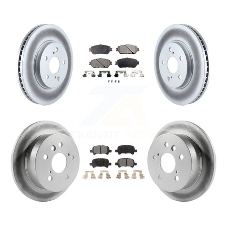 Front Rear Coated Disc Brake Rotors And Ceramic Pads Kit For Toyota Solara Avalon KGT-100890
