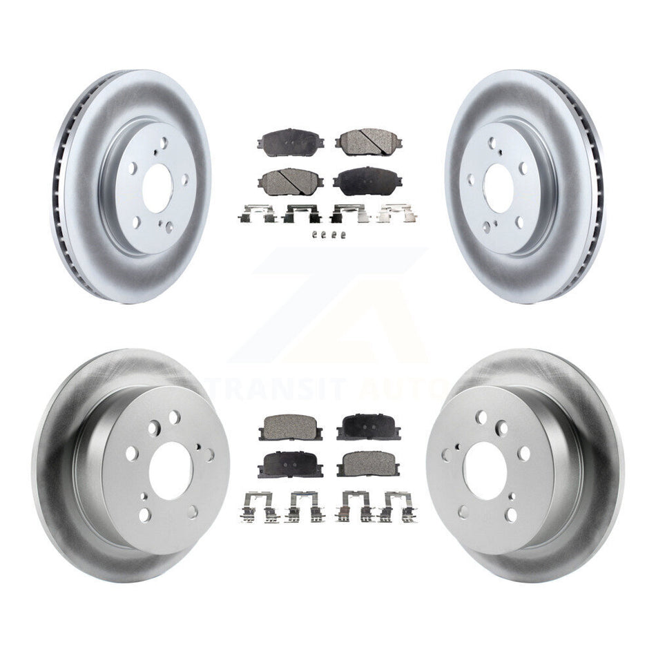 Front Rear Coated Disc Brake Rotors And Ceramic Pads Kit For 2002-2003 Lexus ES300 KGT-100891
