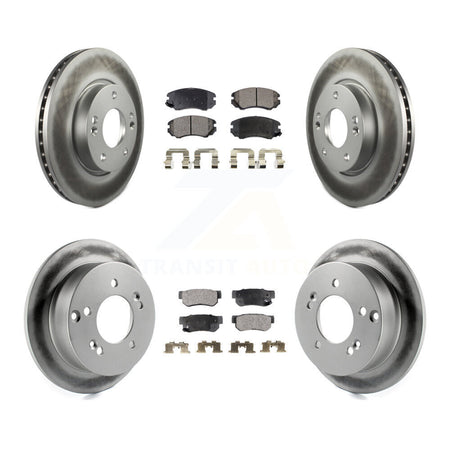 Front Rear Coat Brake Rotor Ceramic Pad Kit For Hyundai Tucson Kia Sportage Sonata Optima KGT-100899