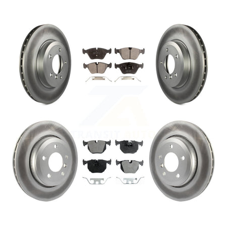 Front Rear Coated Disc Brake Rotors And Ceramic Pads Kit For BMW 330Ci 330i 330xi KGT-100903
