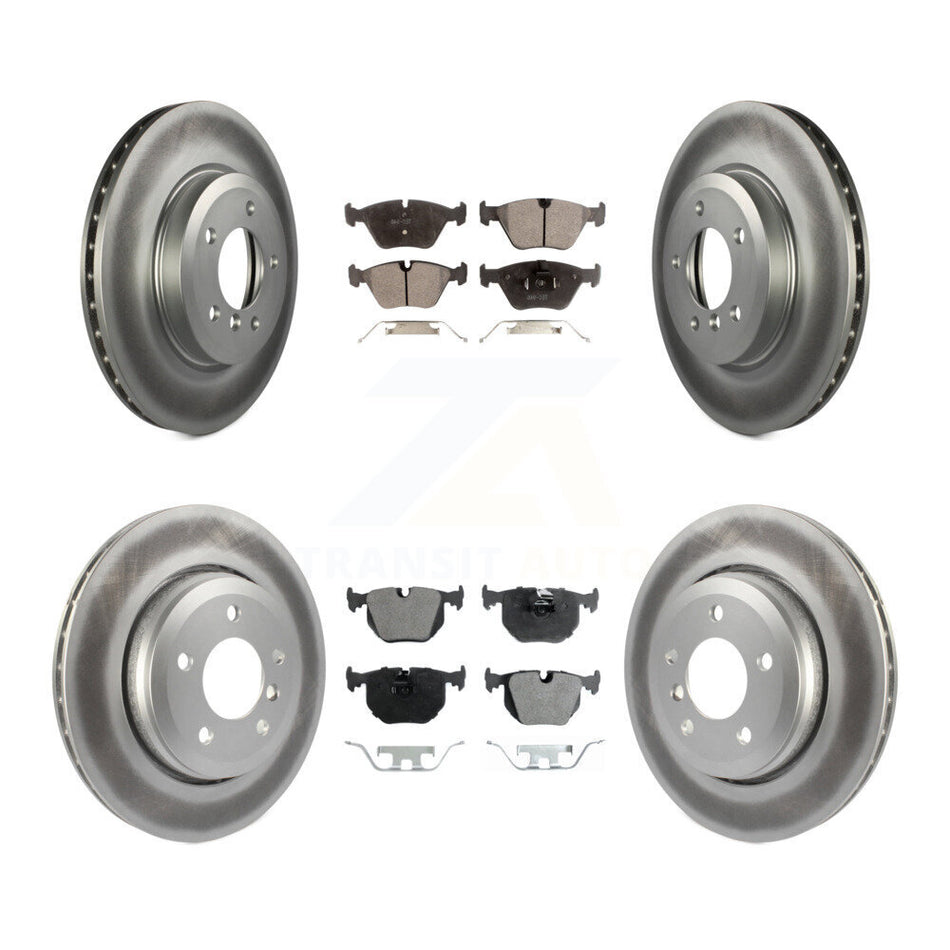 Front Rear Coated Disc Brake Rotors And Ceramic Pads Kit For BMW 330Ci 330i 330xi KGT-100903