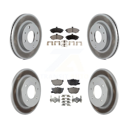 Front Rear Coated Disc Brake Rotor & Ceramic Pad Kit For Hyundai Elantra rear brakes KGT-100908