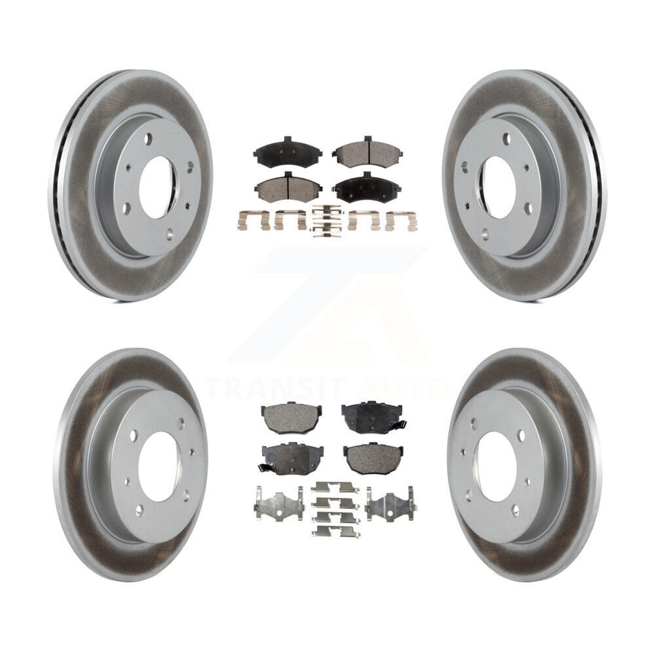 Front Rear Coated Disc Brake Rotor & Ceramic Pad Kit For Hyundai Elantra rear brakes KGT-100908