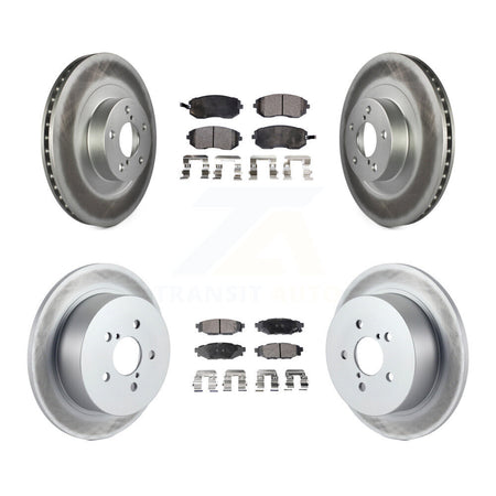 Front Rear Coated Disc Brake Rotors And Ceramic Pads Kit For 2005 Subaru Outback Legacy KGT-100926
