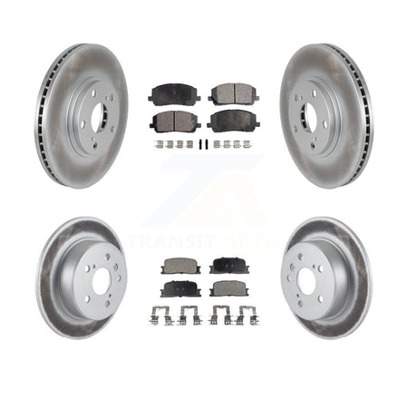 Front Rear Coated Disc Brake Rotors & Ceramic Pad Kit For 2001-2003 Toyota Highlander AWD KGT-100928