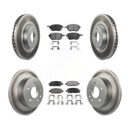 Front Rear Coated Disc Brake Rotors And Ceramic Pads Kit For Nissan Altima Maxima KGT-100935