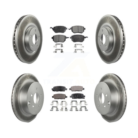 Front Rear Coated Disc Brake Rotor & Ceramic Pad Kit For Nissan Murano INFINITI FX35 FX45 KGT-100936