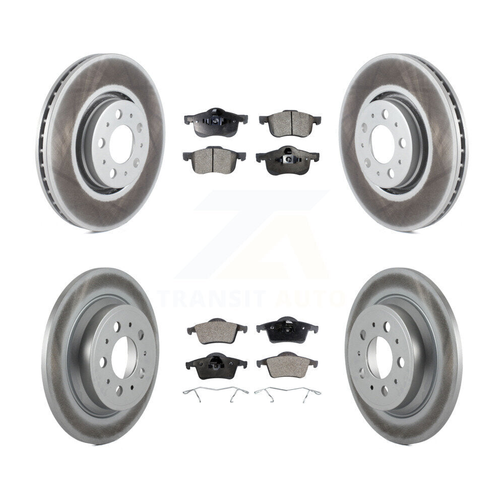 Front Rear Coat Brake Rotor Ceramic Pad Kit For Volvo S60 With 316mm Diameter KGT-100937