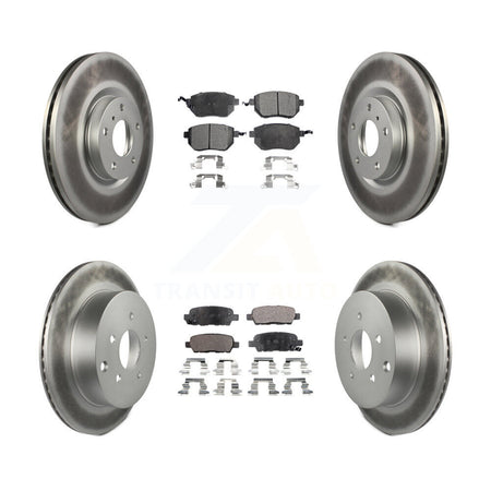 Front Rear Coated Disc Brake Rotors And Ceramic Pads Kit For Nissan Murano KGT-100955