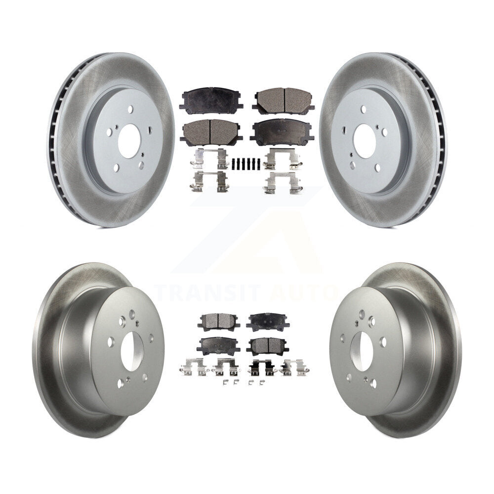 Front Rear Coat Disc Brake Rotors Ceramic Pad Kit For Lexus RX350 RX330 Toyota Highlander KGT-100965