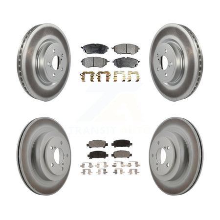Front Rear Coated Disc Brake Rotors And Ceramic Pads Kit For Subaru Legacy KGT-100971
