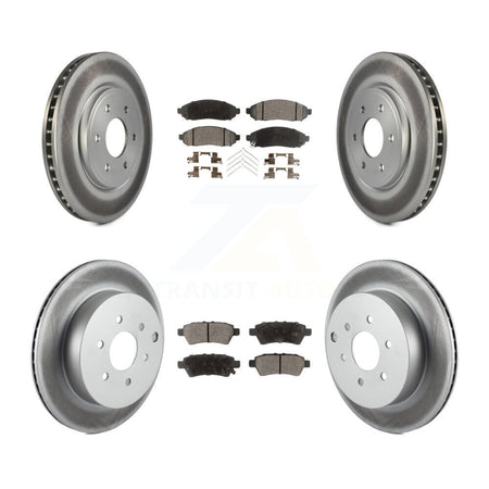 Front Rear Coated Disc Brake Rotors And Ceramic Pads Kit For Nissan Pathfinder KGT-100979