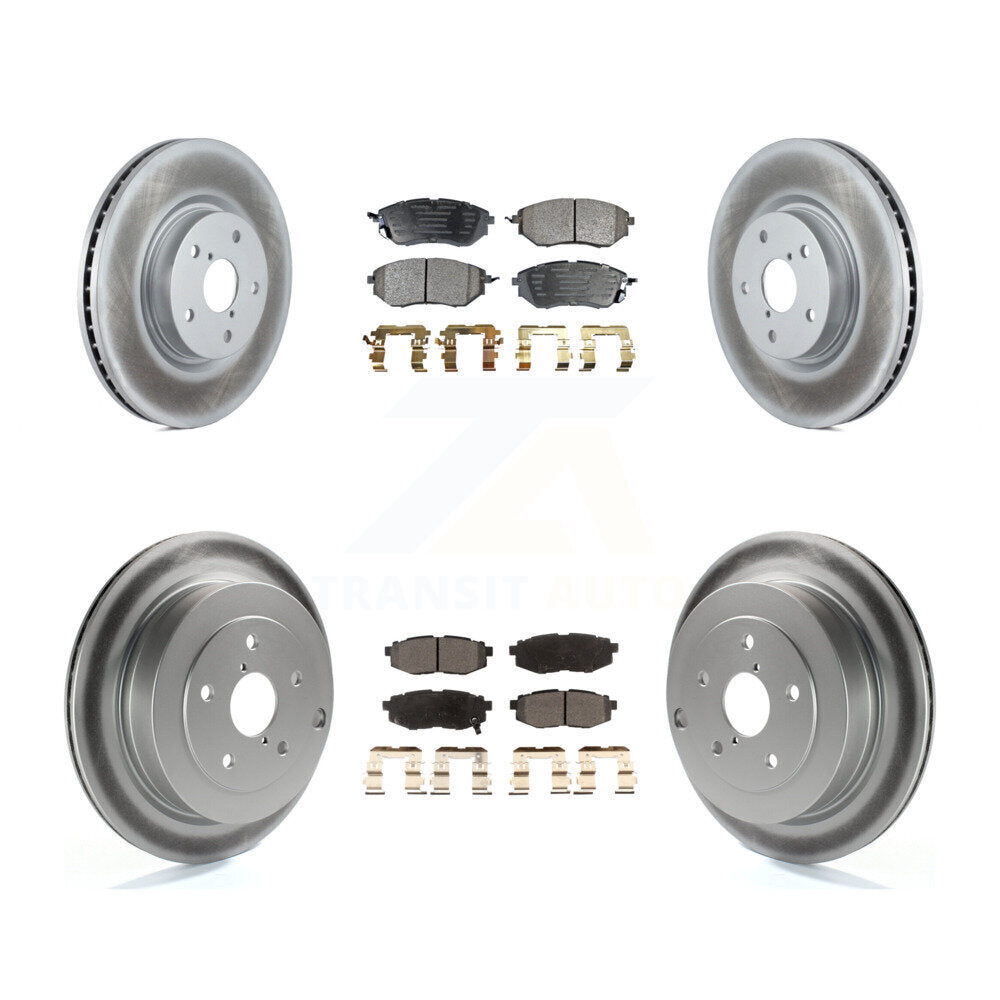 Front Rear Coated Disc Brake Rotors And Ceramic Pads Kit For Subaru Tribeca B9 KGT-100981