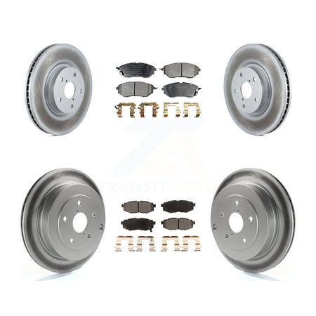 Front Rear Coated Disc Brake Rotors And Ceramic Pads Kit For Subaru Tribeca B9 KGT-100981