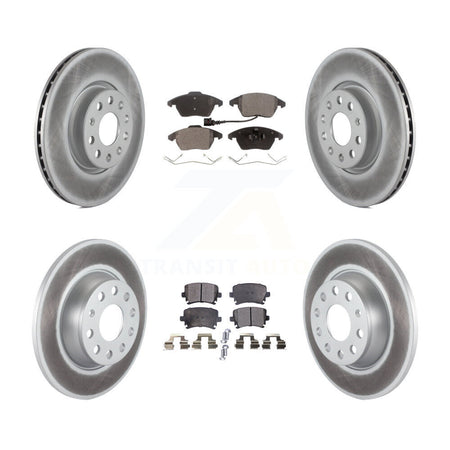 Front Rear Coat Brake Rotor Ceramic Pad Kit For Volkswagen GTI Passat Eos Audi A3 Quattro KGT-100984