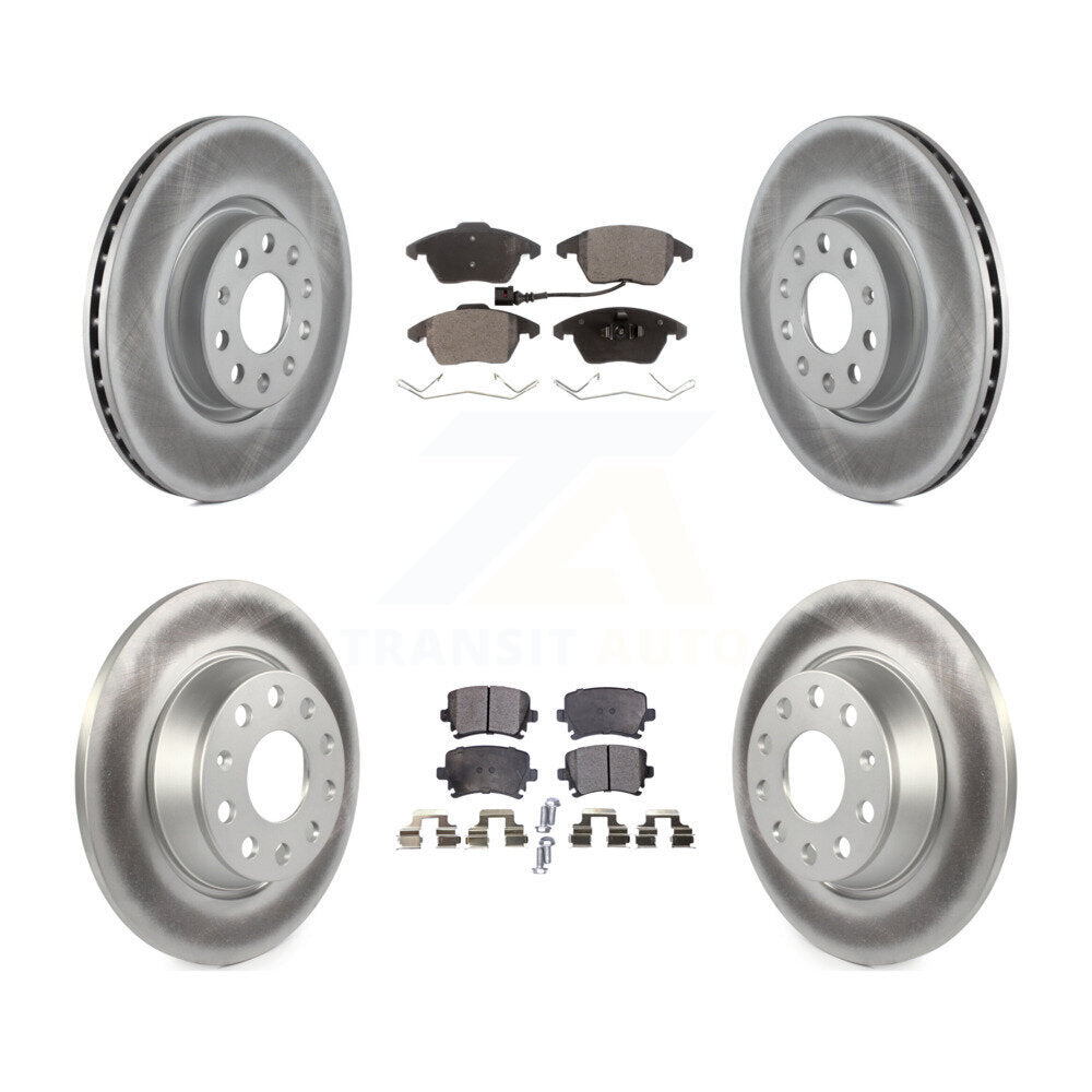 Front Rear Coat Brake Rotors Ceramic Pad Kit For Volkswagen CC GTI Passat Audi A3 Quattro KGT-100985