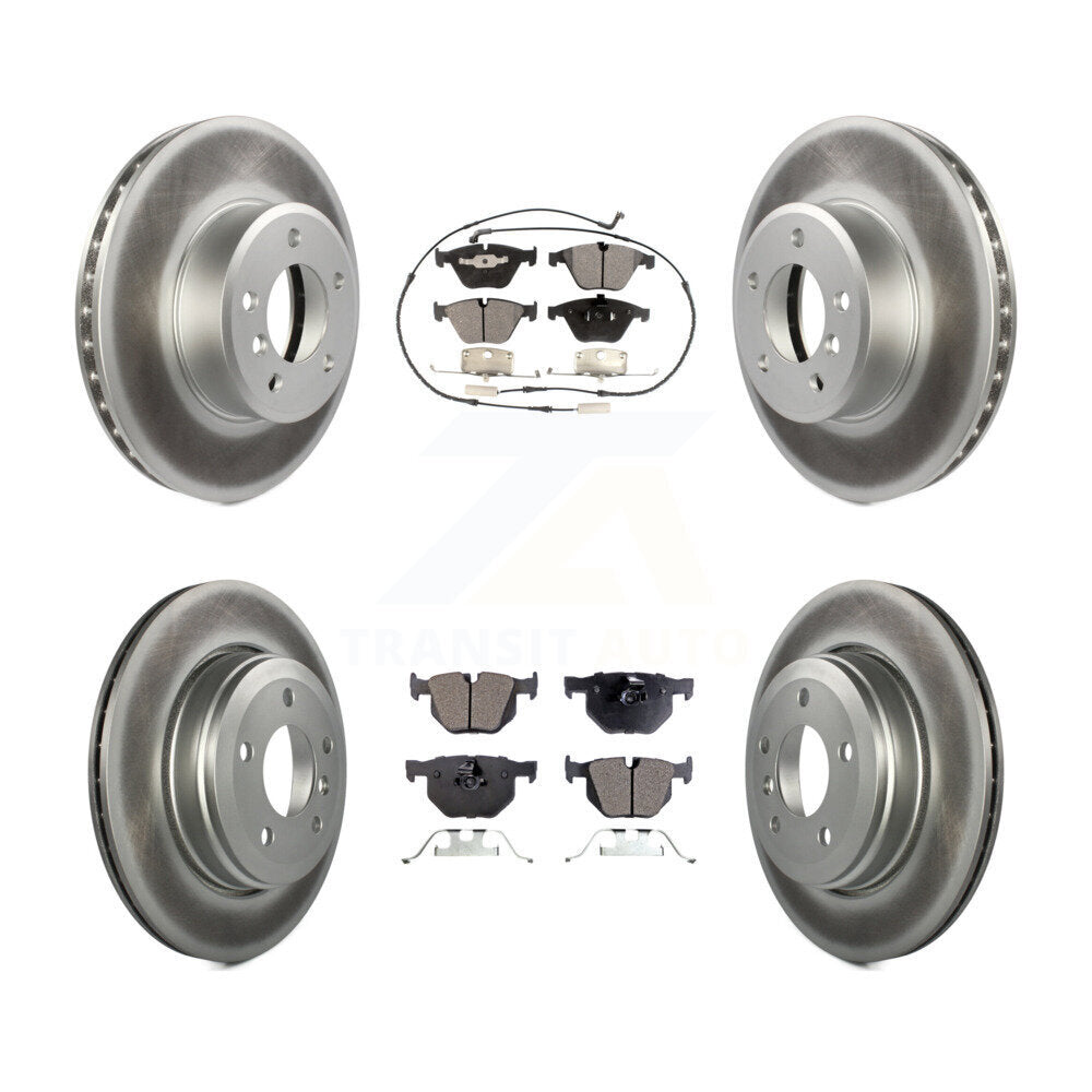 Front Rear Coated Disc Brake Rotors And Ceramic Pads Kit For BMW 530i 525i 528i KGT-100993