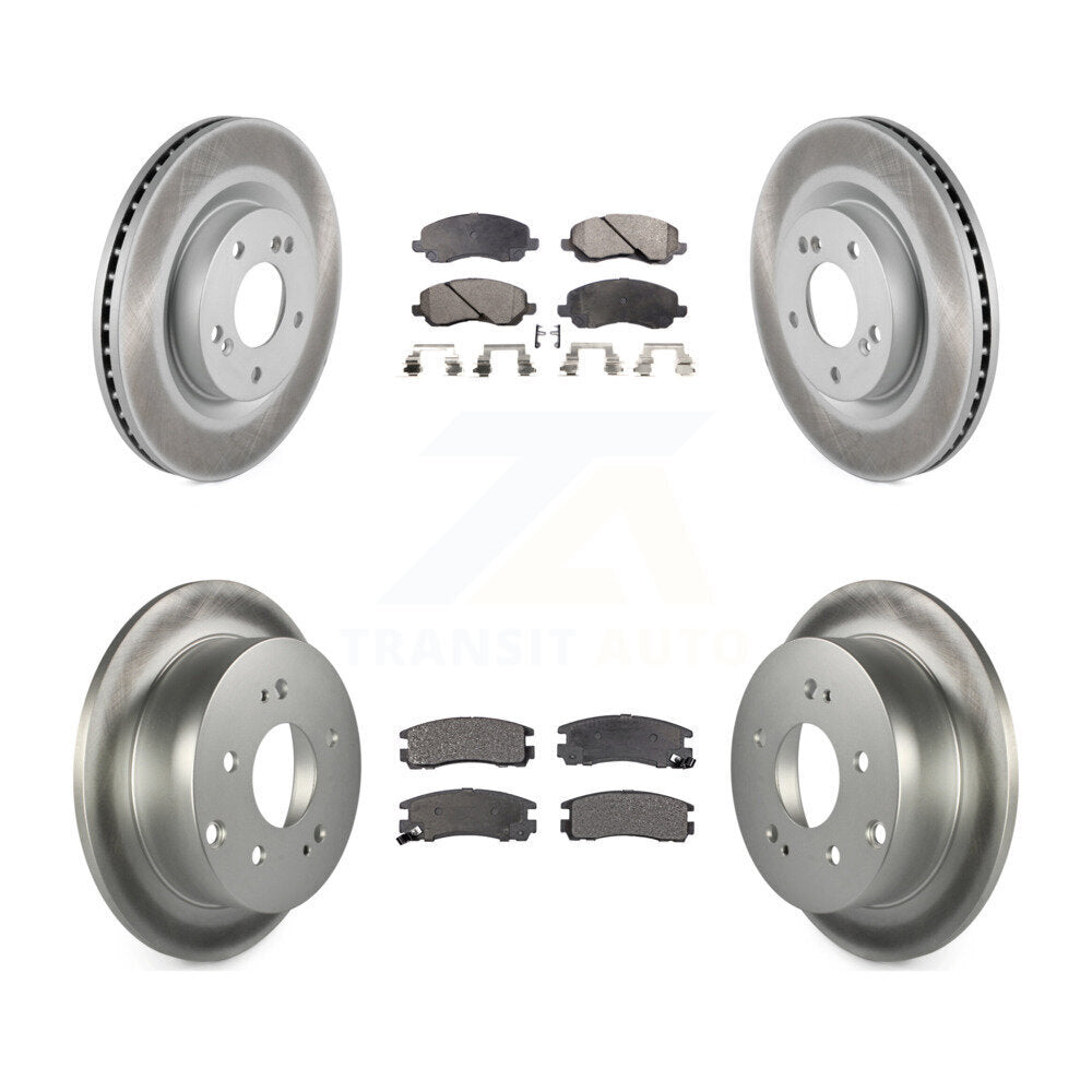 Front Rear Coated Disc Brake Rotors And Ceramic Pads Kit For Mitsubishi Eclipse Galant KGT-101004