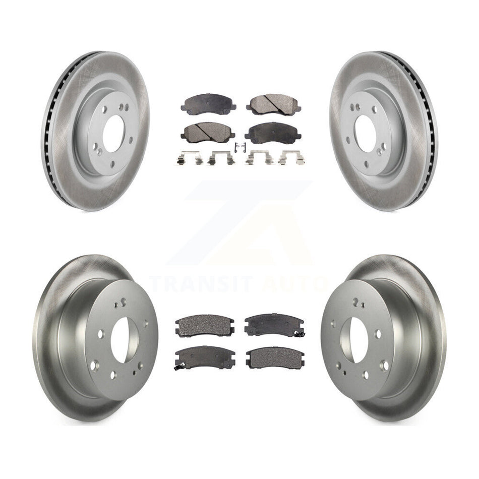 Front Rear Coated Disc Brake Rotors And Ceramic Pads Kit For Mitsubishi Eclipse Galant KGT-101004