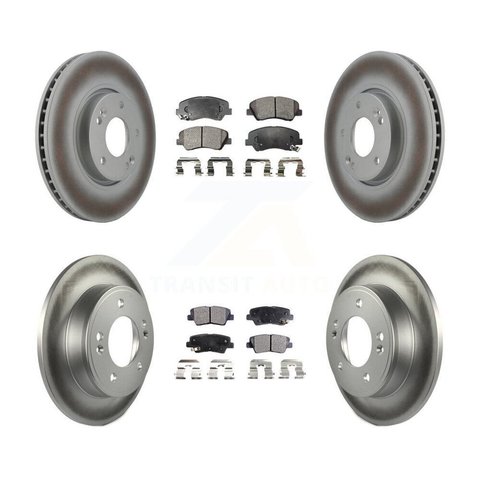 Front Rear Coat Brake Rotor Ceramic Pad Kit For Kia Forte With 300mm Diameter KGT-101019