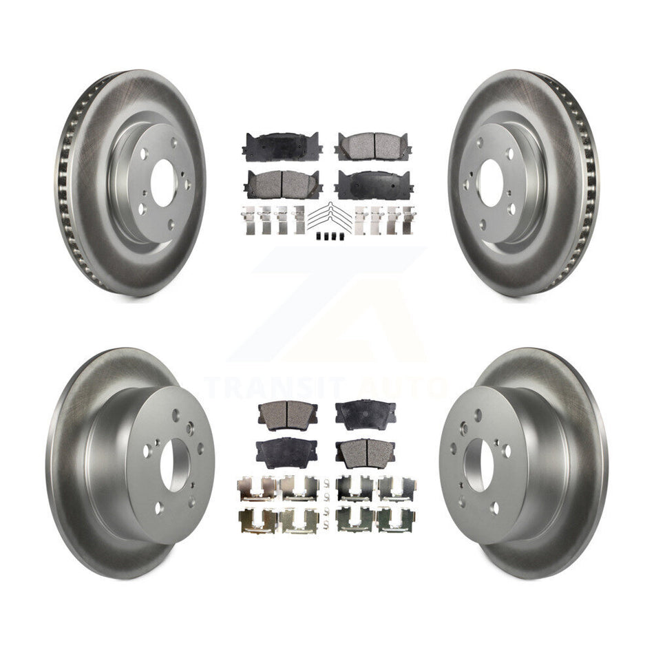 Front Rear Coated Brake Rotors Ceramic Pad Kit For Toyota Camry Lexus ES350 Avalon ES300h KGT-101035