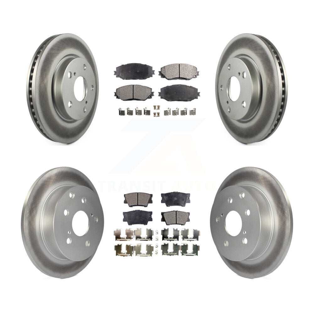 Front Rear Coated Disc Brake Rotors And Ceramic Pads Kit For Toyota RAV4 Lexus HS250h KGT-101038