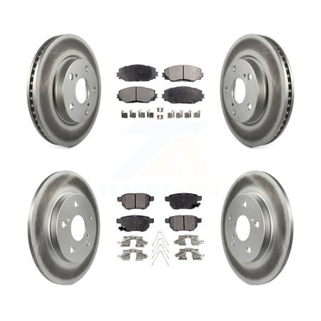 Front Rear Coated Disc Brake Rotors And Ceramic Pads Kit For 2008-2015 Scion xB KGT-101039